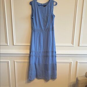 Taylor Periwinkle Striped Midi Dress